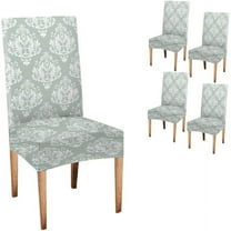 Baroque Floral Dining Chair Covers Set of 4,Stretch Parsons Chair Slipcovers Universal Removable Washable Chair Seat Covers Protector for Dining Room,Kitchen,Hoteland Party