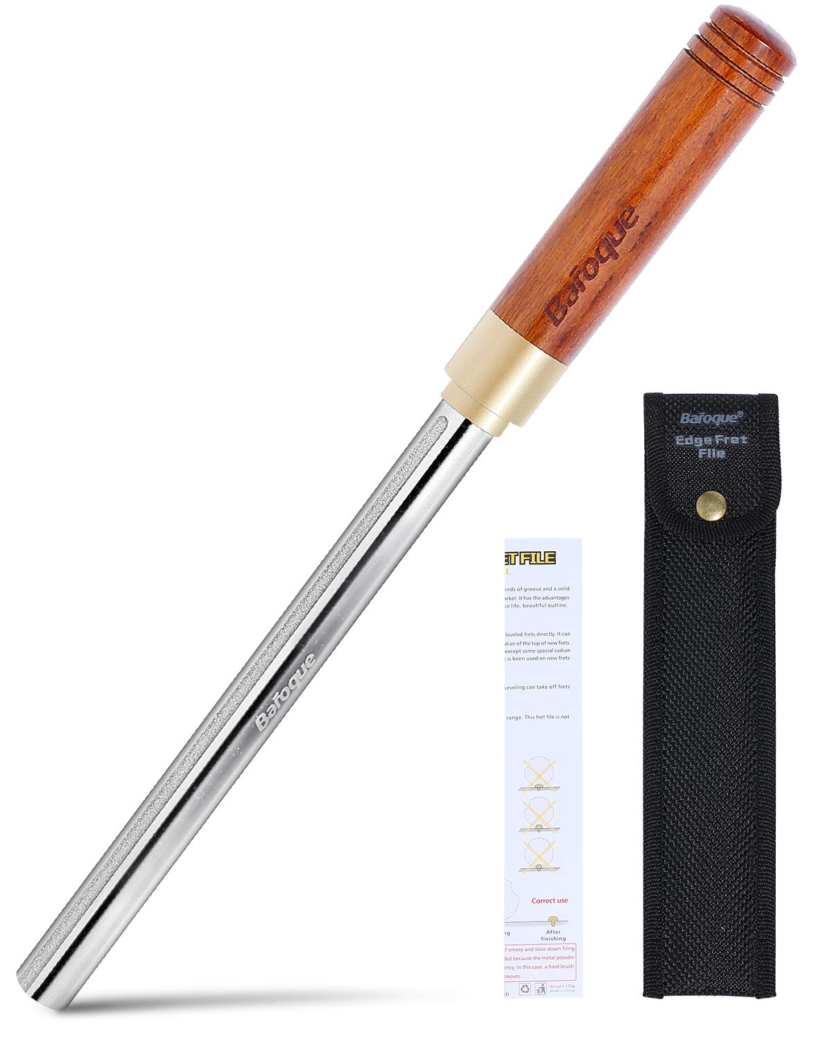 Baroque Fret Crowning Files Diamond, Guitar Fret Crown Dressing File