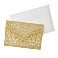 thumbnail image 1 of Baroque Glitter Laser Cut Invitations, 7-1/4-Inch, 8-Count, Champagne, 1 of 1