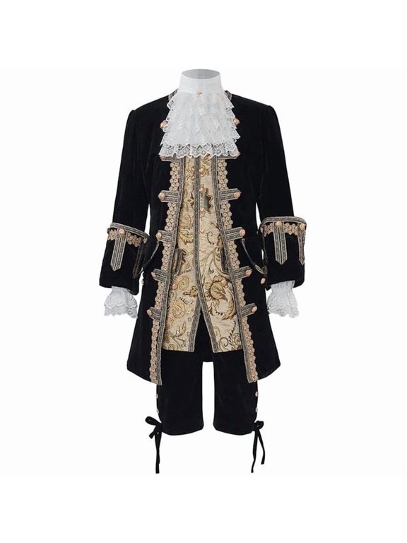 Baroque Inspired Royal Style Court Suit for Men Vintage Noble Costume Outfit Set