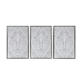 thumbnail image 1 of Baroque Inspired Triptych Silver Framed Canvas Wall Art Set, 1 of 2