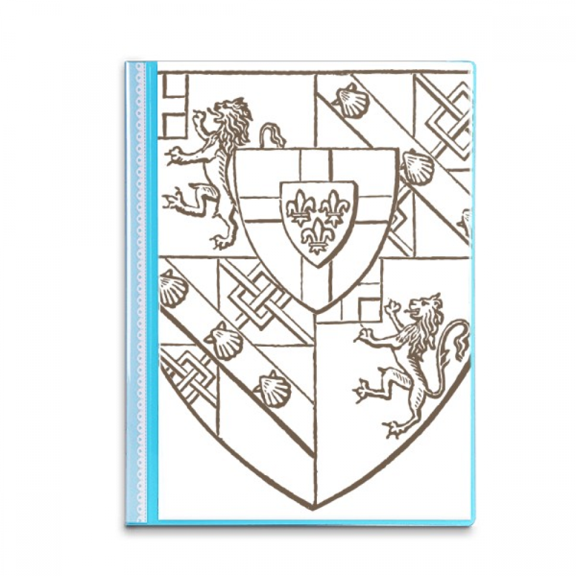 Baroque Lion Shell Shield Illustration Pattern Book Sheet Protectors Portfolio Binder Folder