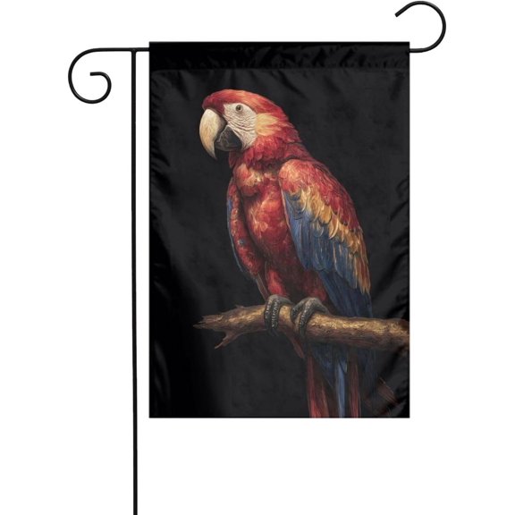 Baroque Macaw Parrot Garden Flag 12 x 18 Inch Double Sided Seasonal Outdoor Yard Lawn Patio House Banner