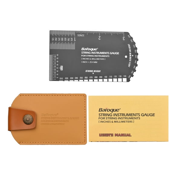 Baroque Measuring ruler,Fret Crown Measurement Pocket-Size Metallic Bass Metallic Bass Fret Bass Fret Crown mewmewcat Vifaleno