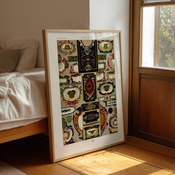 Baroque Ornament Baroque Era Ornamental Frames Antique Rococo Wall Decor Unframed Paper Print