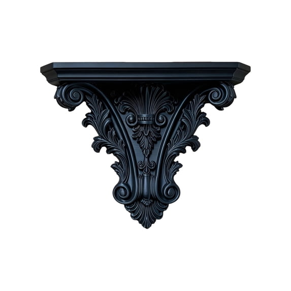 Baroque Ornate Wall Shelf, Vintage Carved Floating Corbel Display Shelf, Decorative Wall‑Mounted Rack for Bedroom, Living Room, Bathroom & Home Decor