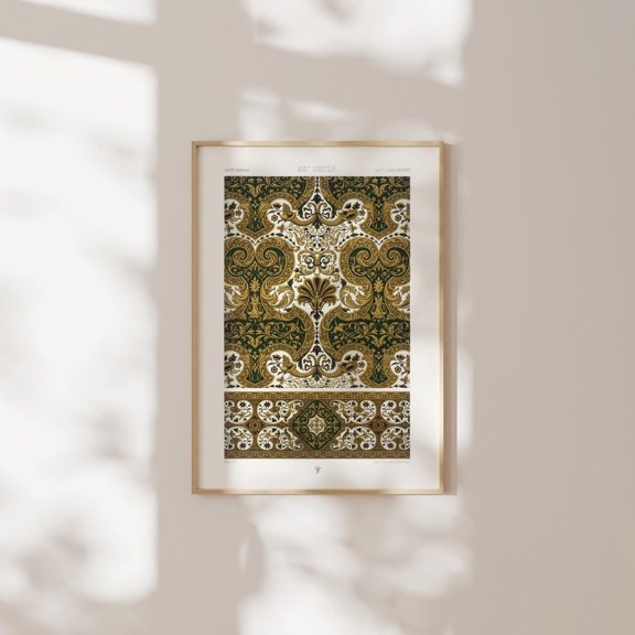 Baroque Pattern Albert Racinet Lithograph Lornement Polychrome Island Wall Decor Unframed Paper Print
