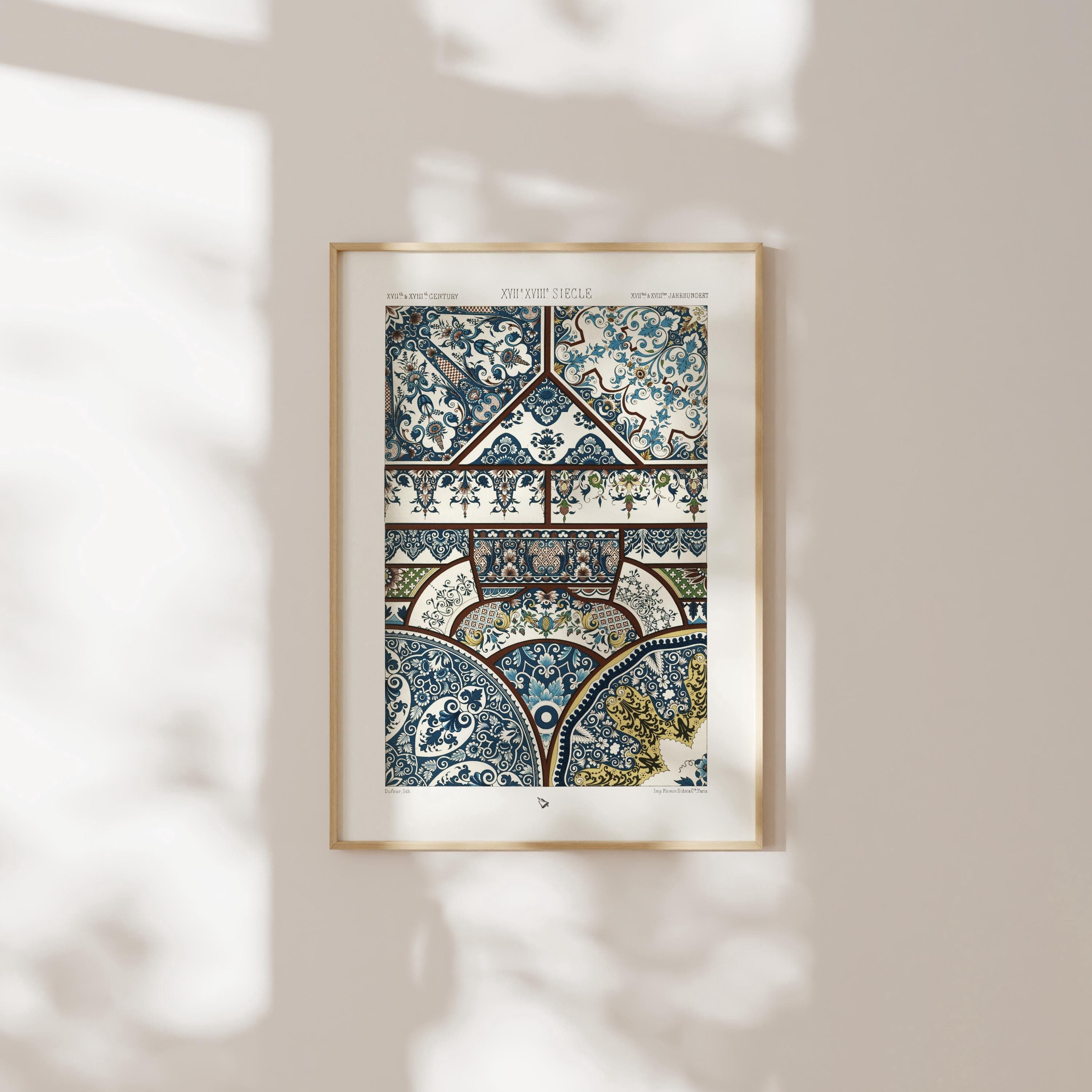 Baroque Pattern By Albert Racinet Of Lithograph From L'ornement ...