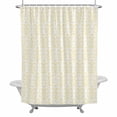 thumbnail image 1 of Baroque Pattern Shower Curtain for Bathroom, Yellow Vintage Abstract Flowers Texture Waterproof Cloth Fabric Bathroom Accessories Set with 12 Rust Proof Plastic Hooks, 72"x78", 1 of 9