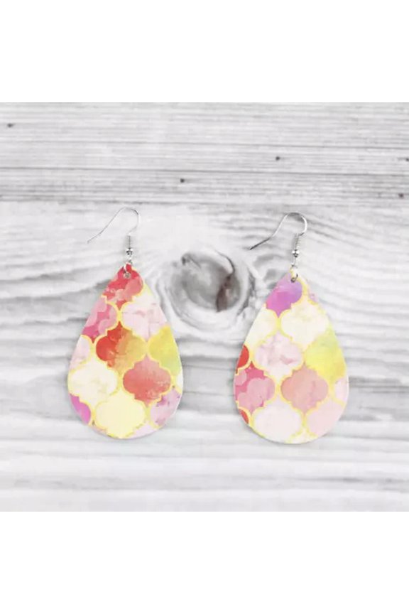 Baroque Patterns Leather Teardrop Moroccan Earrings for Women Fashion Jewelry