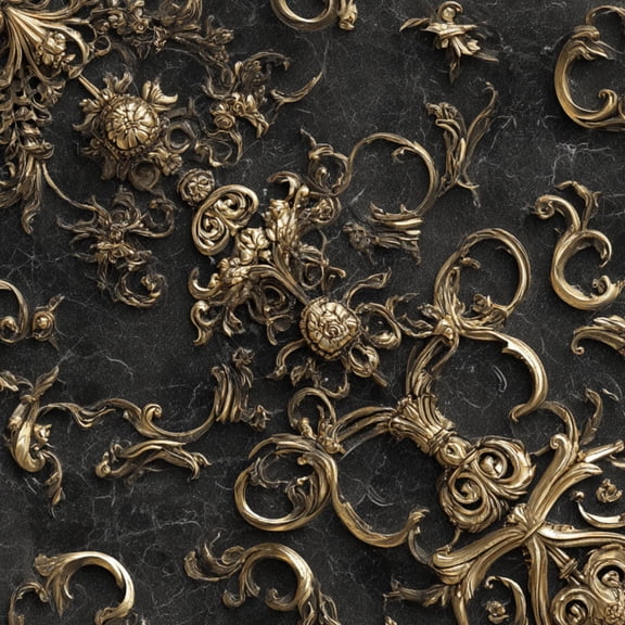 Baroque Peel and Stick Wallpaper Embossed Baroque Medallion Gold Dramatic Lighting Wall Mural 17.7in x 9.8ft Self Adhesive Removable Wall Paper Renter Friendly Wallpaper for Bedroom