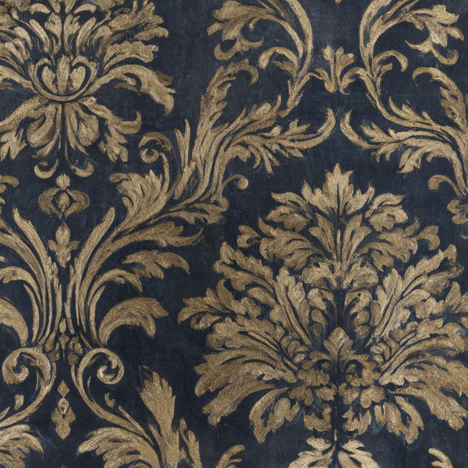 Baroque Peel and Stick Wallpaper Vintage Dark Damask Baroque Floral Gold Flourishes Wall Mural 23.6in x 9.8ft Self Adhesive Removable Wall Paper Renter Friendly Wallpaper for Bedroom Livingroom Men