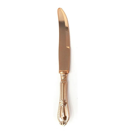 Baroque Plastic Rose Gold Knives 12ct.