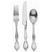 Baroque Plastic Silver Look Cutlery Set 48 Ct.
