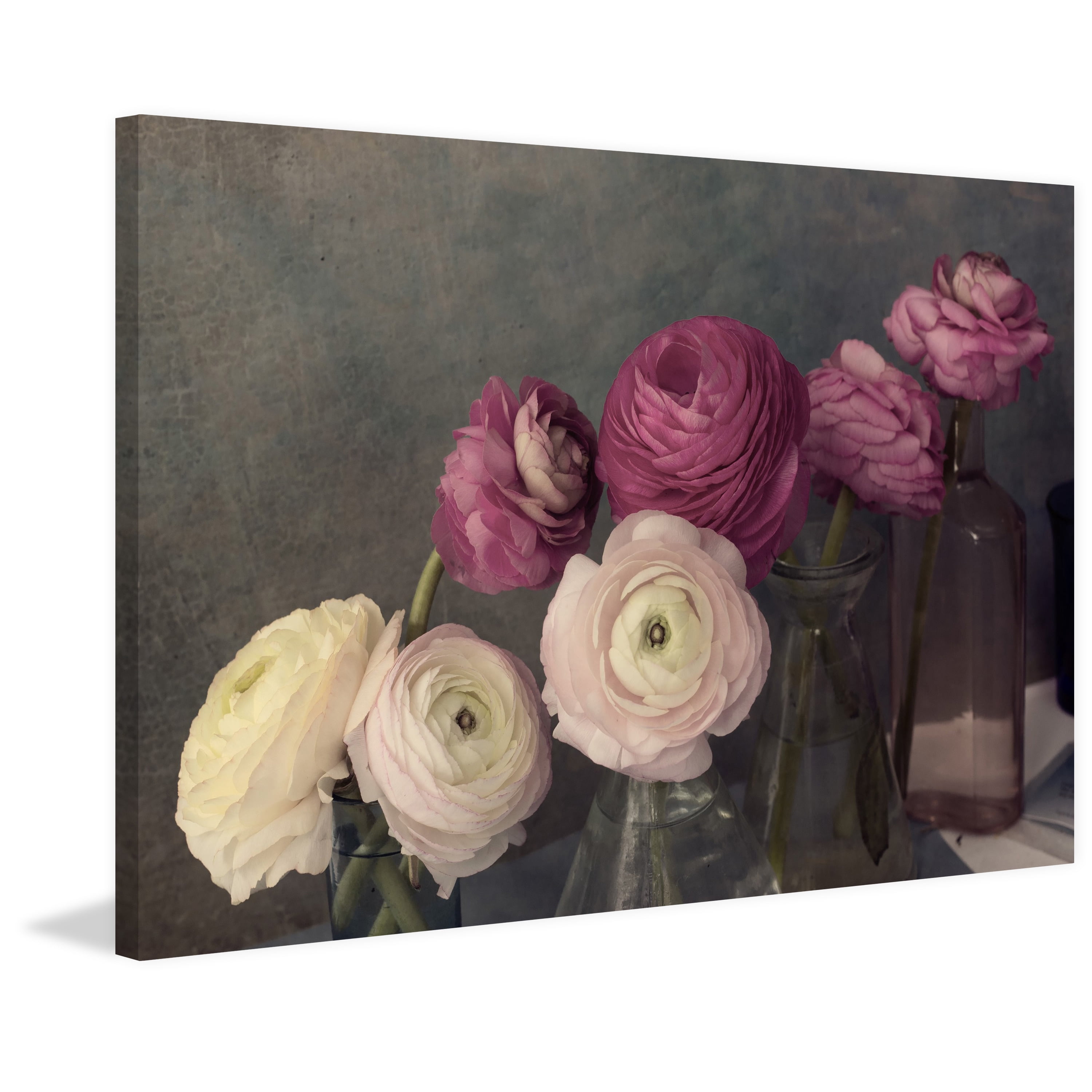 "Baroque Ranunculus" Painting Print on Wrapped Canvas