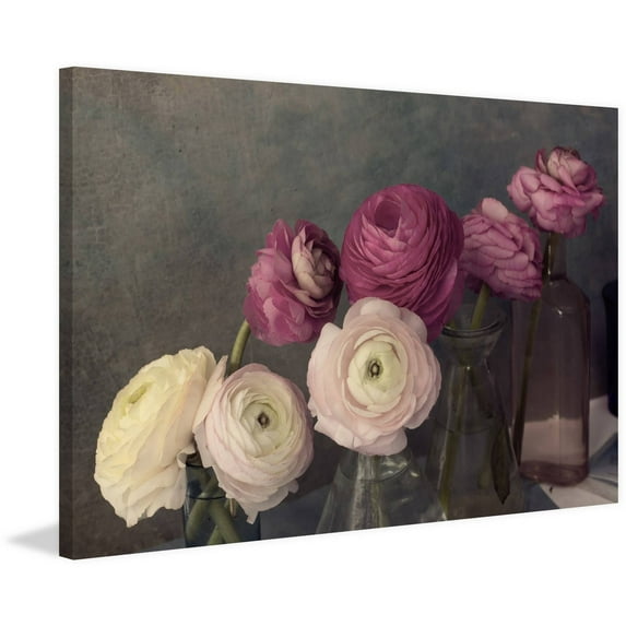"Baroque Ranunculus" Painting Print on Wrapped Canvas