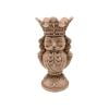 Baroque Resin Nutcracker Bust Figurine, 7.87" Antique Gray-Brown Pedestal Statue for Office Desk Decor