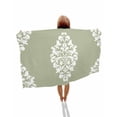 thumbnail image 1 of Baroque Sage Green Beach Towels Oversized Super Absorbent, Vintage Damask Classic Floral Lightweight Bath Towel Quick Dry Sets For Bathroom/Pool/Rv Camping/Beach Play/Gym Room/Picnic 30"x60", 1 of 8