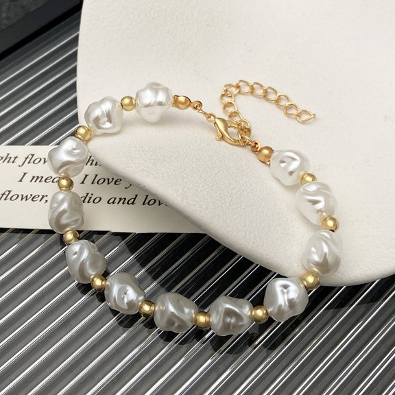 Baroque Shaped Pearl Irregular Bead Bracelet