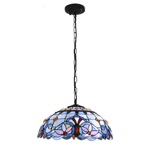 Baroque Stained Glass Ceiling Light Tiffany Style Kitchen Island Pendant Light
