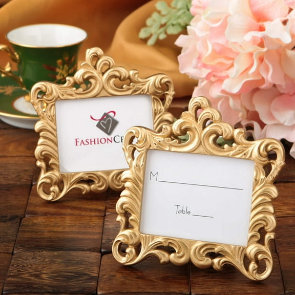 Baroque Style Picture Frame Gold (12 Pieces)