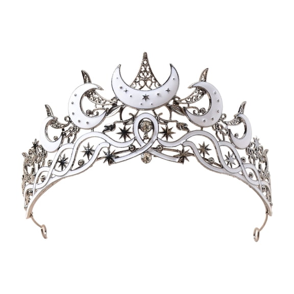 Baroquely Rhinestones Crownpiece Hairhoop For Women Luxury Wedding Headpiece Punk Party Accessory Bride Tiaras