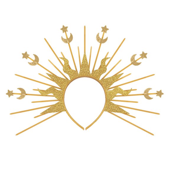 Baroques Crowns Headband Headband Radiances Crownpiece for Stage Performing Festival Dressingup Accessory