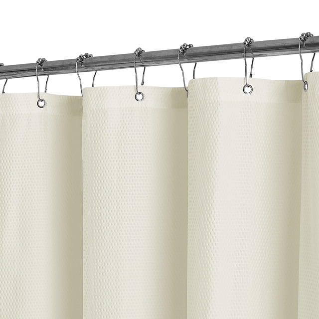 Barossa Design Embossed Soft Fabric Shower Curtain Liner - Cream, 70" x 72"