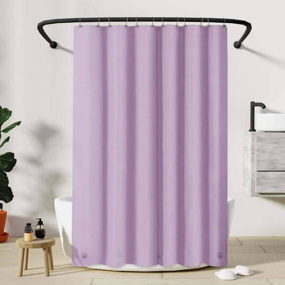 Barossa Design Lightweight Waterproof Shower Curtain PEVA Liner with 3 Magnets -Lavender, 72" x 72"