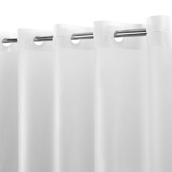 Barossa Design No Hook Frosted Shower Curtain - 8G Heavy Duty PEVA Plastic Shower Liner Waterproof, 71" x 74"