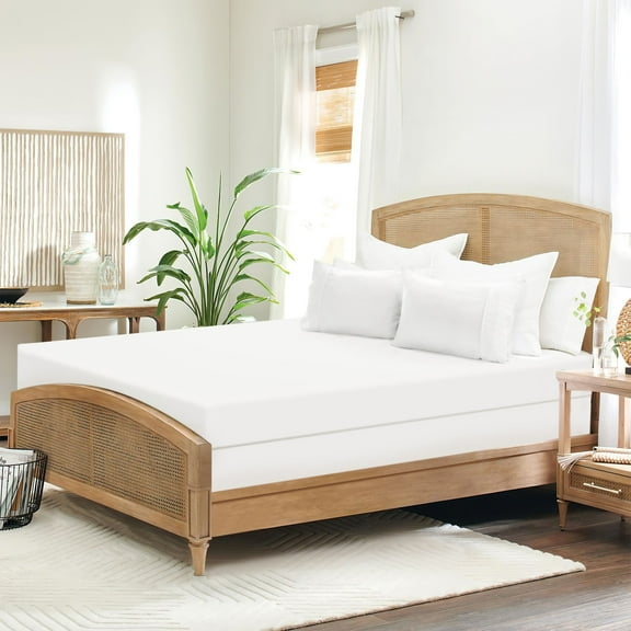 Barossa Design Twin Fitted Sheet Only, 4-Way Stretch Jersey Knit for Mattress, Deep Pocket Snug Fit, White