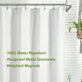 Barossa Design Waterproof Short Shower Curtain with Liner Weights