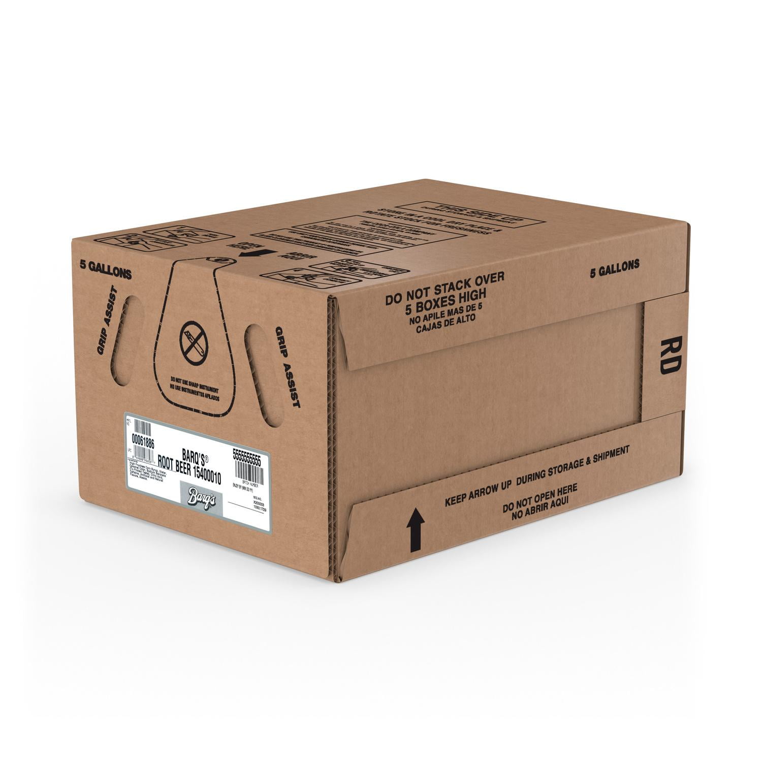 Barq's Root Beer Bag in box, 5 Gallons