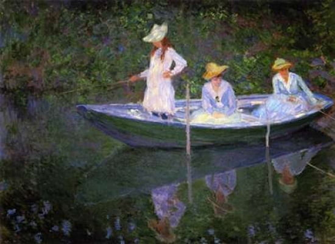 Barque A Giverny Canvas Art - Claude Monet (18 x 24)