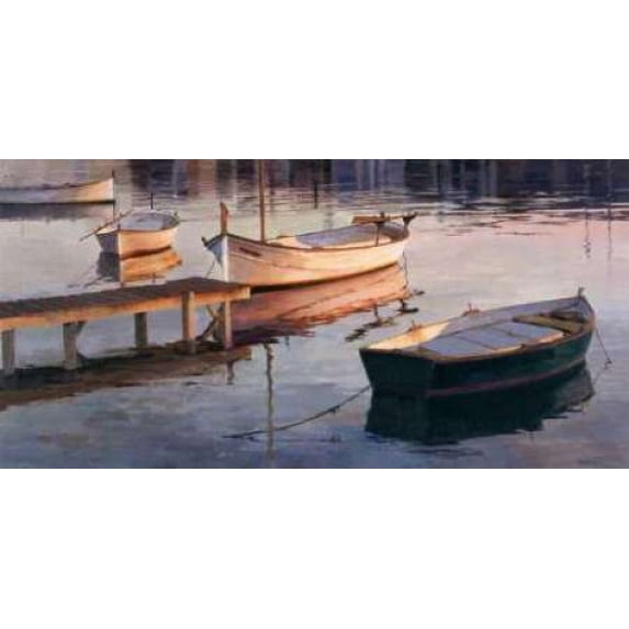 Barques al Port Poster Print by Poch Romeu (24 x 48)