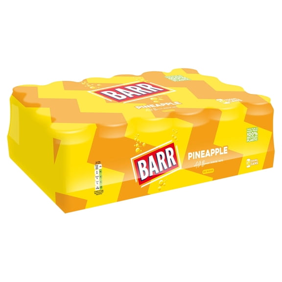 Barr Pineapple No Sugar 24 x 330ml, Imported from Britain