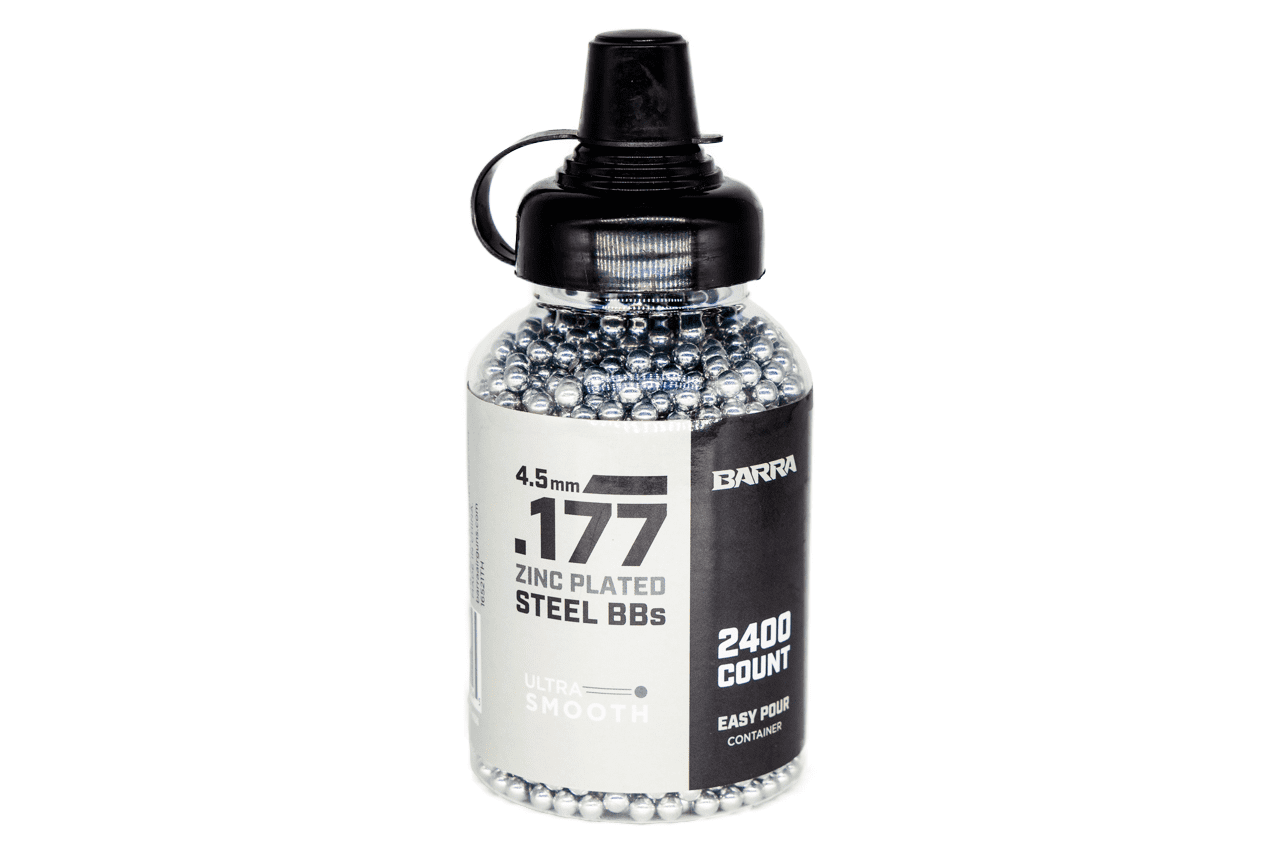 Barra Airguns Zinc Plated 0.177 Caliber BBs, Ideal for Outdoor Practice - 3000 Count