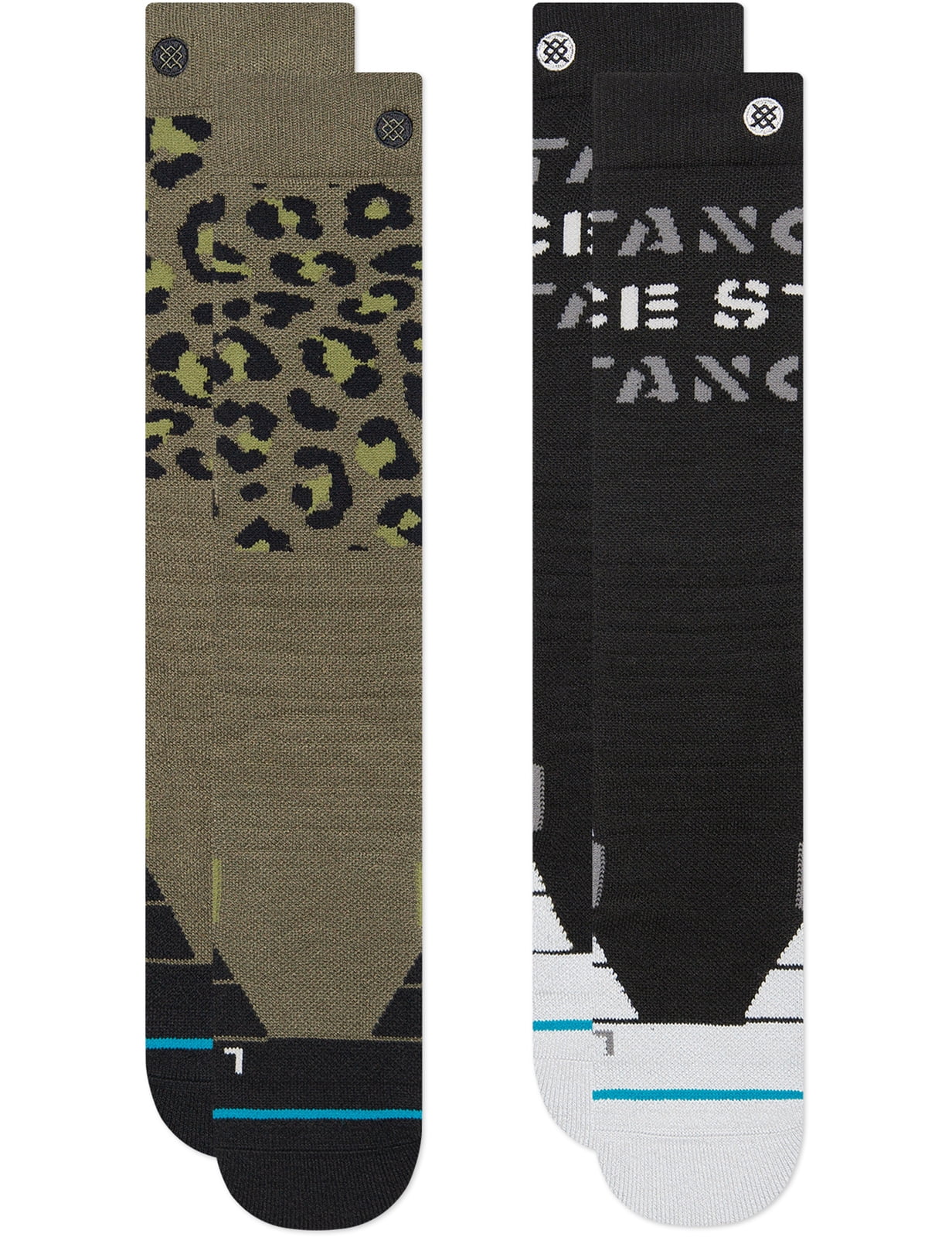 Stance Barracks 2 Pack OTC Socks - Large, Black, Pull-On Comfort For Everyday Wear
