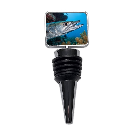 Barracuda Fish Ocean Wildlife Wine Bottle Stopper Cap Plug