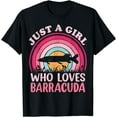 thumbnail image 1 of Barracuda Fish Vintage Retro Just A Girl Who Loves Barracuda T-Shirt, 1 of 3