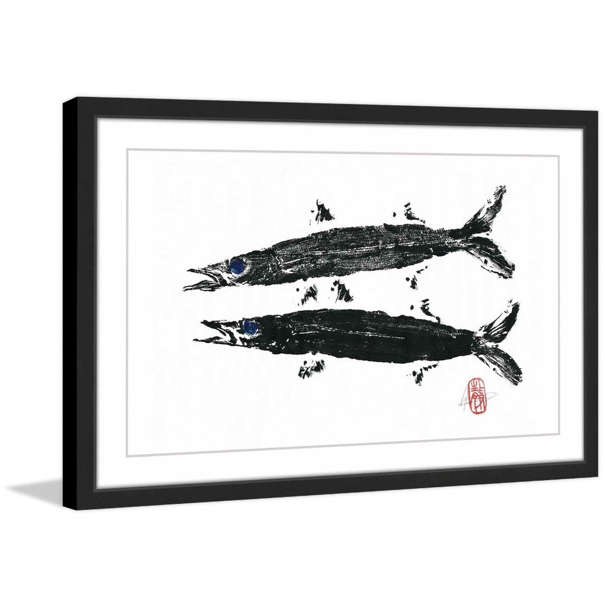 "Barracuda Twins" Framed Painting Print