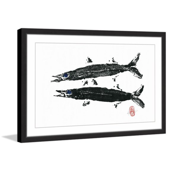 "Barracuda Twins" Framed Painting Print