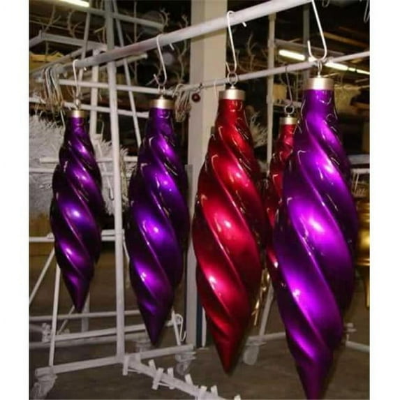 Barrango 142492 - 24 Inch Gold Glitter Spiral Oversized Ornament