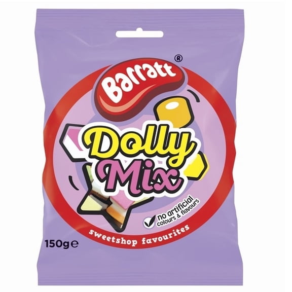 Barratt Dolly Mix Multicoloured Candy and Jelly Sweets (150g x 12)