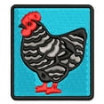 thumbnail image 1 of Barred Plymouth Rock Chicken Applique Multi-Color Embroidered Hook & Loop Patch - 3 Inch Medium, 1 of 5