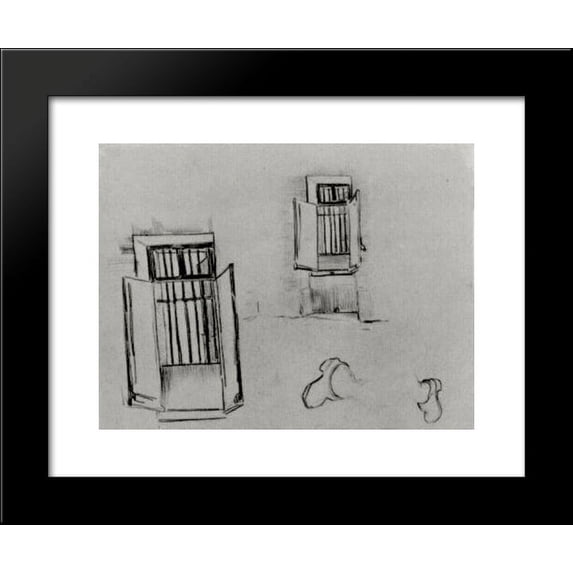 Barred Windows 20x24 Framed Art Print by Vincent van Gogh