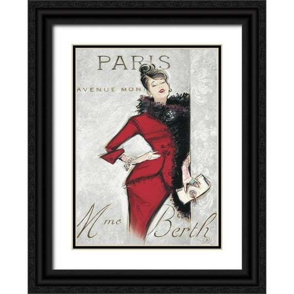 Barreett, Chad 24x32 Black Ornate Wood Framed with Double Matting Museum Art Print Titled - Paris Style Femme