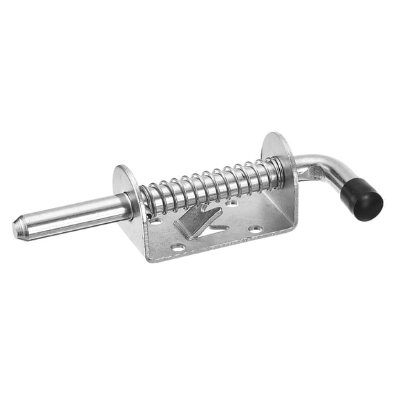 Barrel Bolt Latch, 1 Pack 10x120mm - Stainless Steel Spring Loaded Gate Latch Pin for Door (Silver)