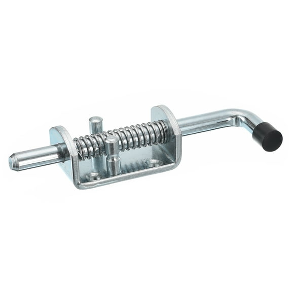 Barrel Bolt Latch, 1 Pack 12x165mm - Carbon Steel Galvanized Spring Loaded Gate Latch Pin for Door (Silver)