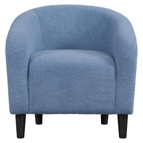Barrel Chair, Soft Accent Chair Side Chair Club Chair Modern Deep Seating Barrel Armchair for Living Room Furniture Reading Room Bedroom, Blue